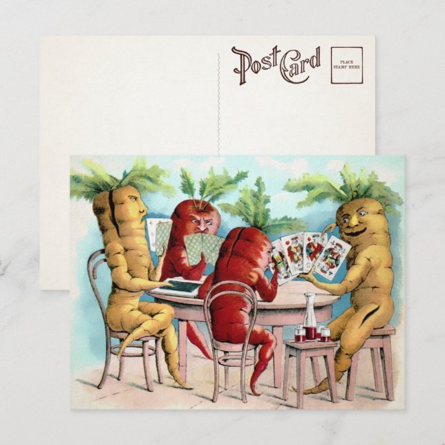 Cartões de Cenouras Vitorianas Postcard  (Frente/Verso)