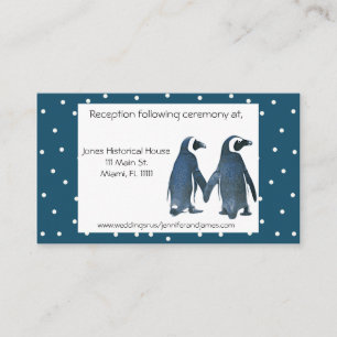 Cartões de cerimônia de Casal pinguim