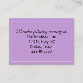 Cartões de cerimônia de lavanda