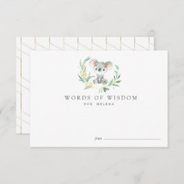 Cartões de Chá de fraldas Bush Baby Koala