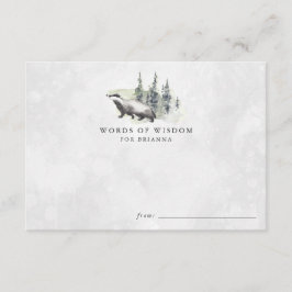 Cartões de Chá de fraldas para animais florestais