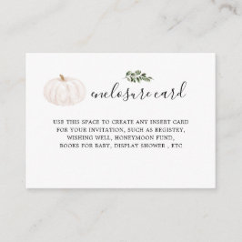 Cartões de Chá de fraldas Pumpkin Greenery