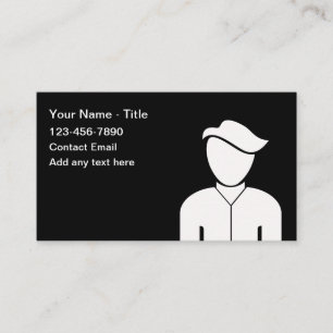 Cartões de Chamada de Contato Masculino Simples