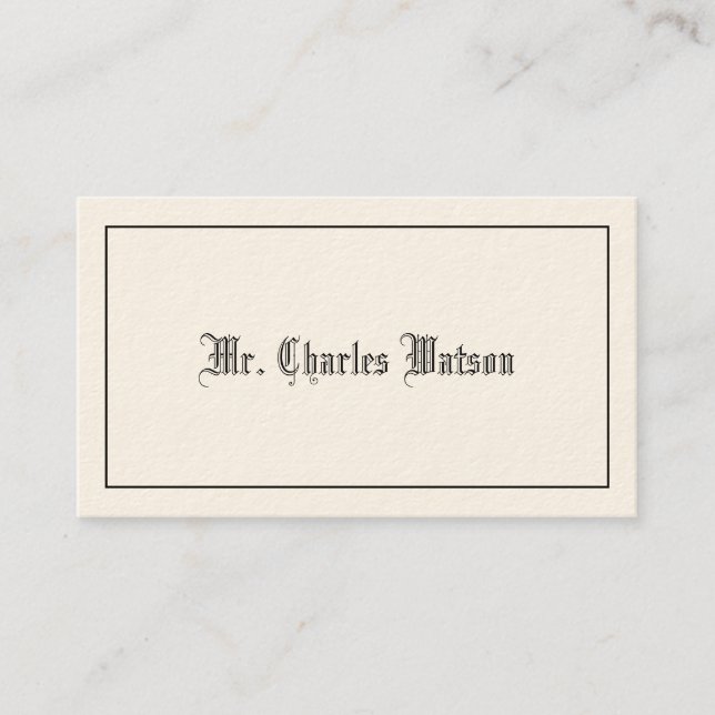 Cartões de Chamada Vitorianos de Cavalheiros (Frente)