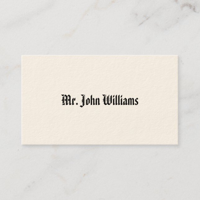 Cartões de Chamada Vitorianos Simples (Frente)