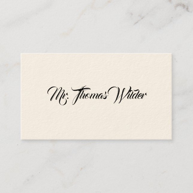 Cartões de Chamada Vitorianos Simples (Frente)