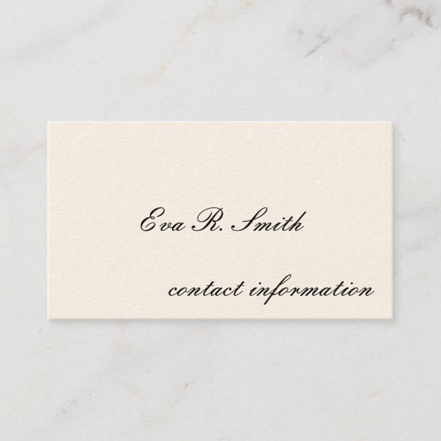 Cartões de Chamada Vitorianos Simples (Frente)