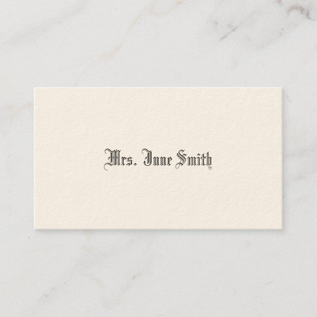 Cartões de Chamada Vitorianos Simples (Frente)