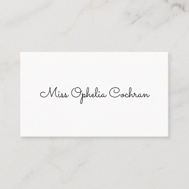 Cartões de Chamada Vitorianos Simples (Frente)