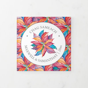 Cartões de Chanucá Personalizados Exclusivos, Rosa