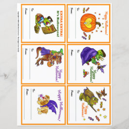 Cartões de Classe de Festa de Oferta de Halloween
