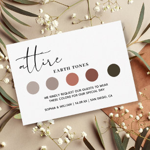 Cartões de Código de Vestido de Casamento Minimali