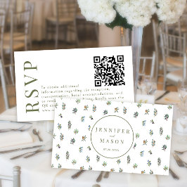 Cartões de código QR para o casamento da oliveira 