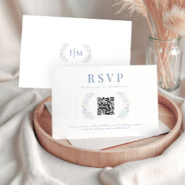 Cartões de Código RSVP RSVP de Casamento de Flor F