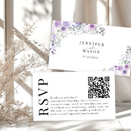 Cartões de código RSVP RSVP de Casamento Floral la