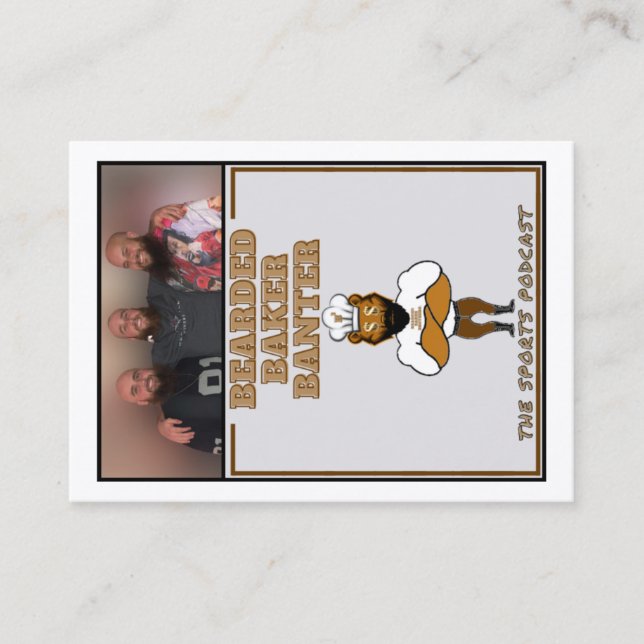 Cartões de comércio para baker barbudo: Logotipo P (Frente)