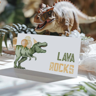 Cartões de Comida Dinossauro Dobrados