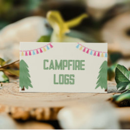 Cartões de Comida para acampamento