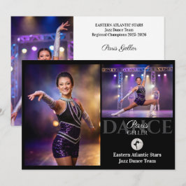 Cartões de Competição de Autógrafo de Dança de Jaz