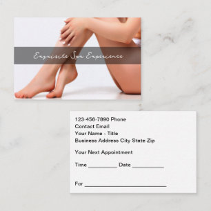 Cartões de Compromisso de Spa de Beleza Classy Sim