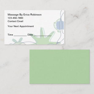 Cartões de Compromisso Personalizados para Massage