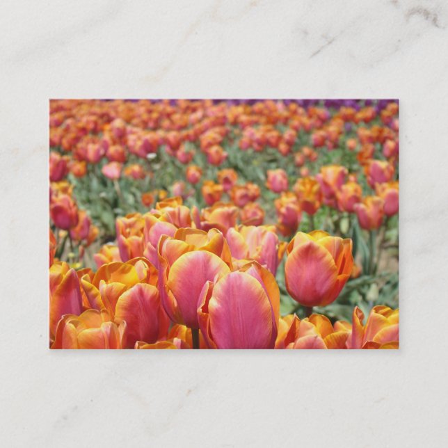 Cartões de Compromisso Tulipas de Cuidados Médicos (Frente)