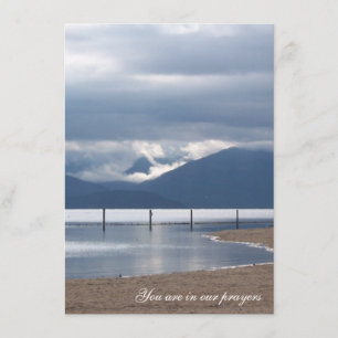 Cartões de condolências da praia e do oceano