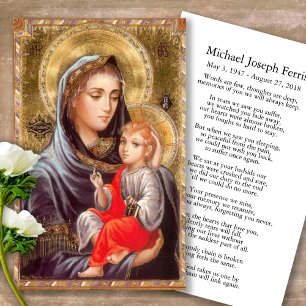 Cartões de condolências de Oração da Santa Mãe Fun