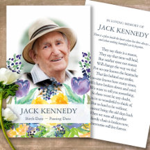 Cartões de condolências de Oração de Foto Floral P