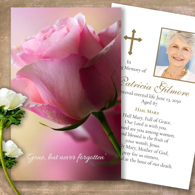 Cartões de condolências de Oração do Memorial Fune (Forever in our hearts, celebration of life, in loving memory of, prayer cards for bereavement)