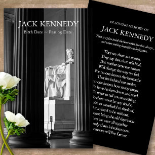 Cartões de condolências de Oração do Memorial Linc