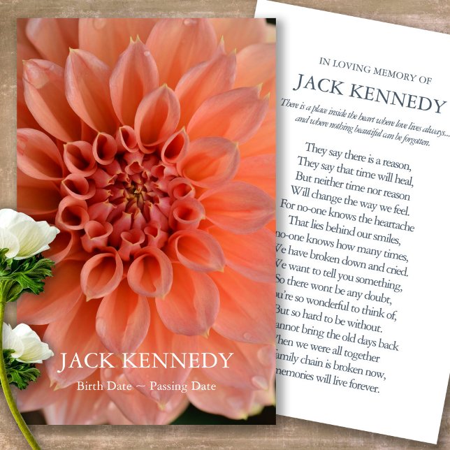 Cartões de condolências de Oração Memorial de Perd (Forever in our hearts, celebration of life, in loving memory of, prayer cards for bereavement)