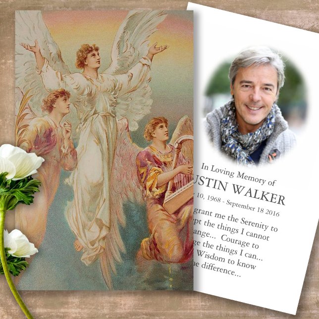 Cartões de condolências de Oração Memorial de Perd (Forever in our hearts, celebration of life, in loving memory of, prayer cards for bereavement)