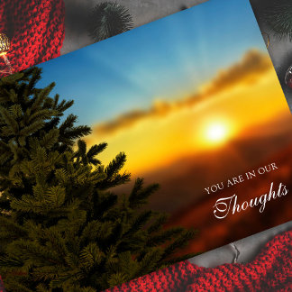 Cartões de condolências Natal | Sunset de Natal