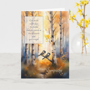 Cartões de Condolências para o Outono com Tits e B