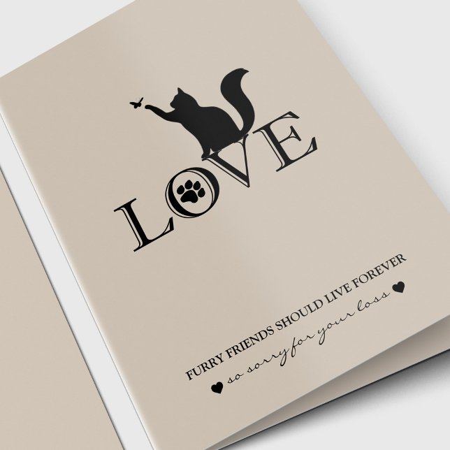 Cartões de condolências Pet | Amigos De Furto (Pet Loss, Pet memorial, cat lover pet sympathy card)
