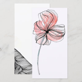 Cartões de Conselho - Flor delicada com linhas abs