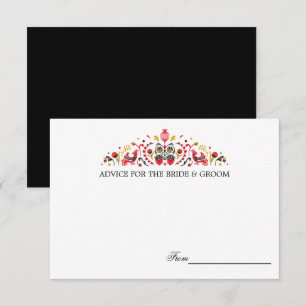 Cartões de Conselhos de Casamento da Arte Folclóri