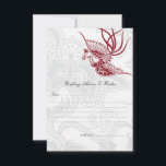 Cartões de Conselhos de Casamento Vermelho e Flora<br><div class="desc">Na moda e Cartões de Ave Vermelha e Casamento Floral.</div>