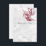 Cartões de Conselhos de Casamento Vermelho e Flora<br><div class="desc">Na moda e Cartões de Ave Vermelha e Casamento Floral.</div>