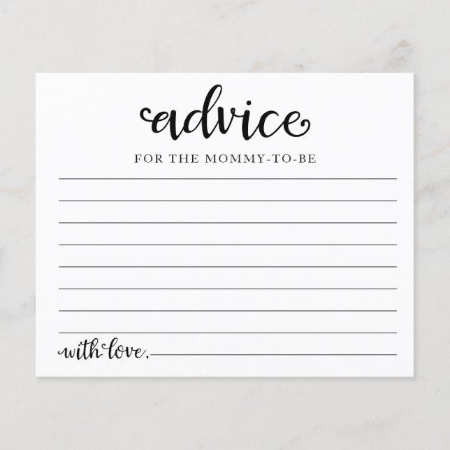 Cartões de Conselhos de Chá de fraldas Floral Hall (Frente)