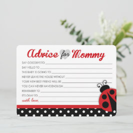 Cartões de Conselhos de Chá de fraldas Ladybug