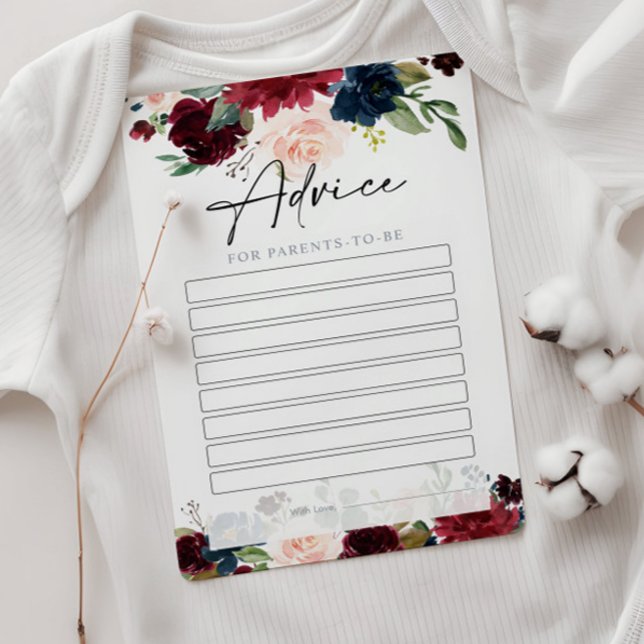 Cartões de Conselhos de chá de fraldas para Pais a (Criador carregado)