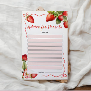 Cartões de Conselhos de chá de fraldas para Pais a