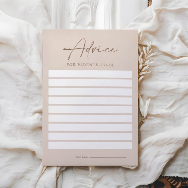 Cartões de Conselhos de chá de fraldas para Pais a (Criador carregado)