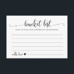 Cartões de Conselhos de Lista de Baldes Caligrafia<br><div class="desc">Cartões de Conselhos de Lista de Baldes Caligrafia</div>