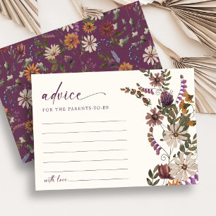 Cartões de Conselhos para Bebês Burgundy