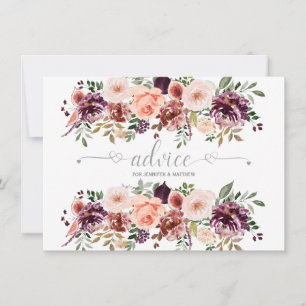 Cartões de Conselhos para Flores de Aquarelas Rust