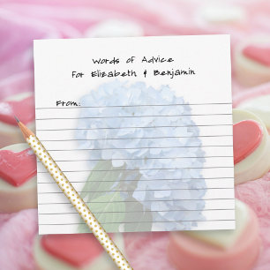Cartões de Conselhos Personalizados Florais Azuis