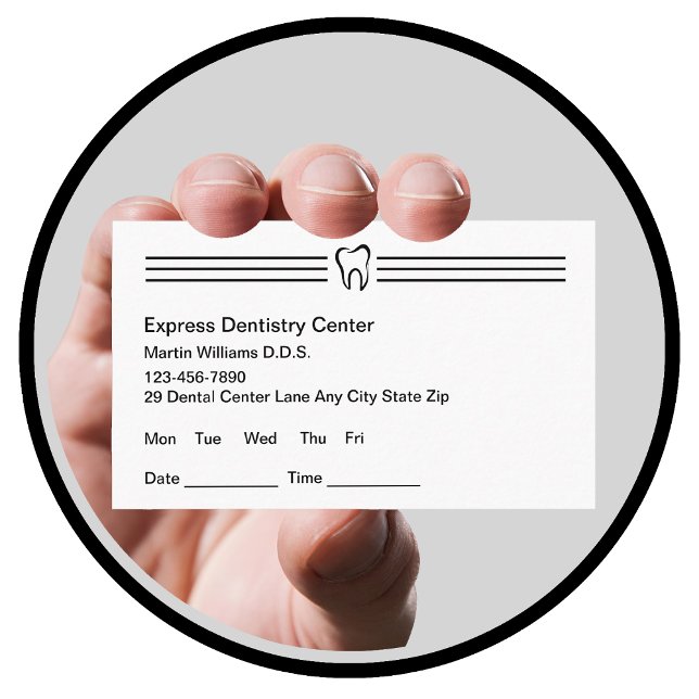 Cartões de Consulta de Dentista Moderno Novos (Criador carregado)